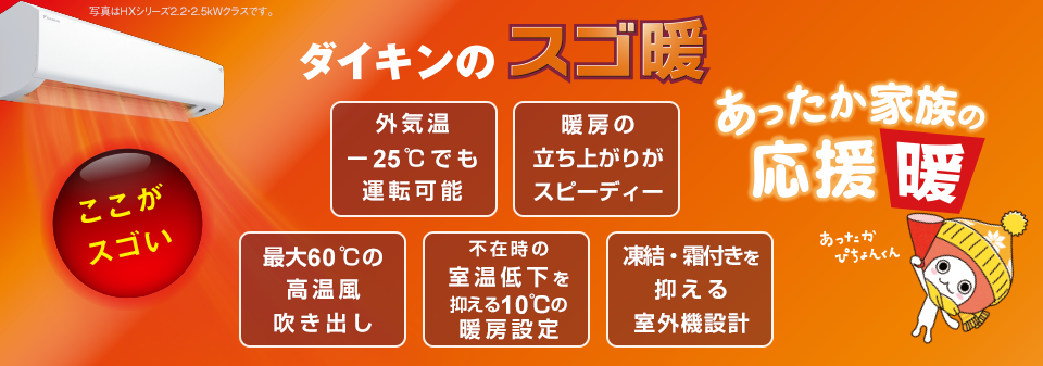 HXシリーズ 製品情報 | 壁掛形エアコン | ダイキン工業株式会社